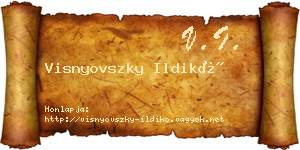 Visnyovszky Ildikó névjegykártya
