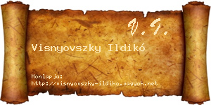 Visnyovszky Ildikó névjegykártya
