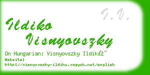 ildiko visnyovszky business card
